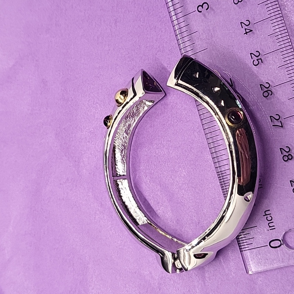 Amethyst hinged bracelet w/ complimentary ring - Picture 11 of 13